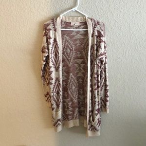 Aztec cardigan sweater